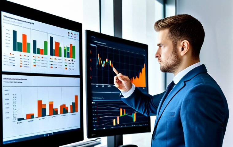 A professional financial analyst, fully clothed in a modest business suit, intently reviewing complex financial data and charts on multiple digital screens in a sleek, modern office. The scene emphasizes strategic decision-making and value optimization. The subject has perfect anatomy, correct proportions, and a natural pose with well-formed hands and proper finger count. The lighting is bright and even, highlighting a high-quality professional photograph. This image is safe for work, appropriate content, and family-friendly.