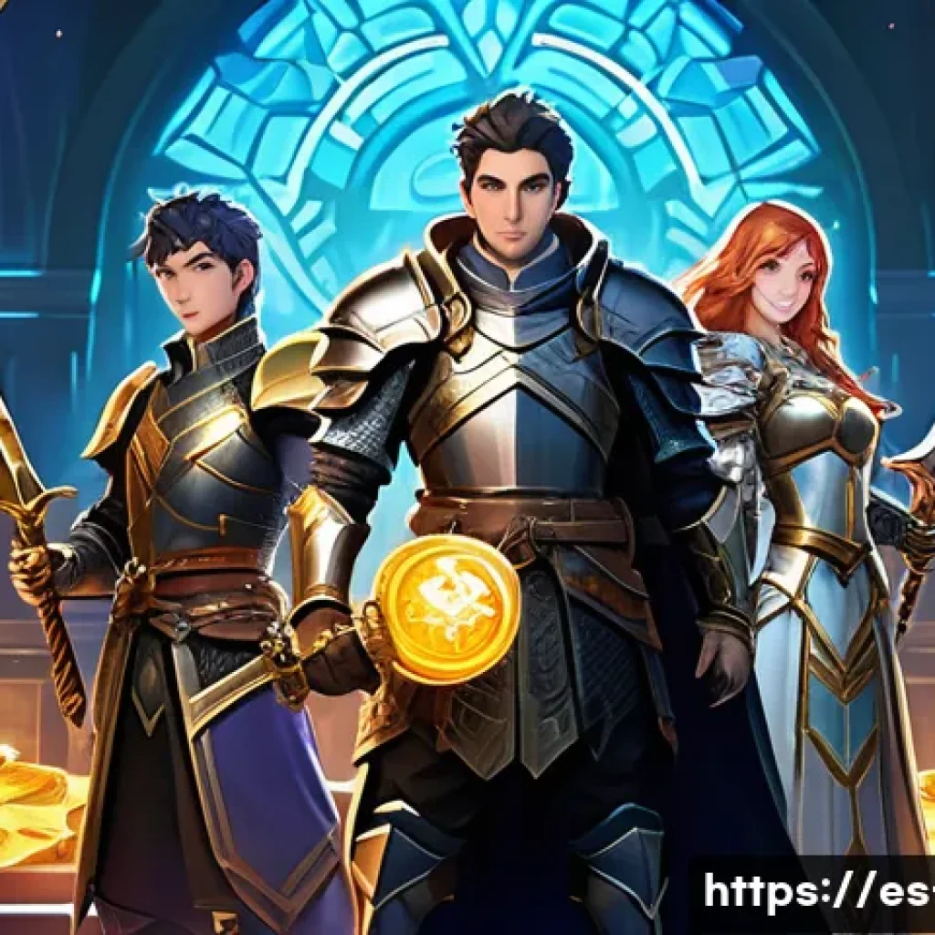 세븐나이츠 신규 이벤트 정보 - **Prompt Title: Unveiling the Legendary Event Rewards**
    **Prompt:** A diverse group of four hero...